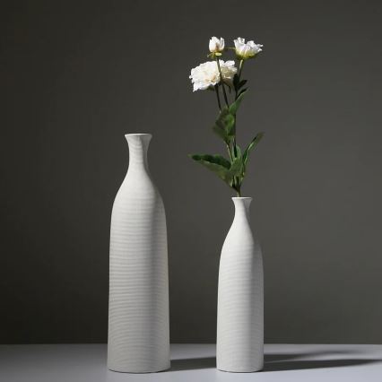 Keramische vaas 25 cm wit