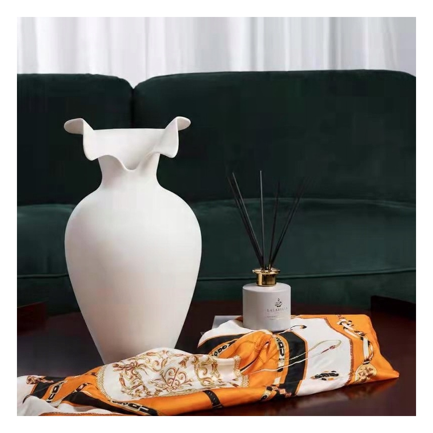Keramische vaas 41,5x23 cm wit