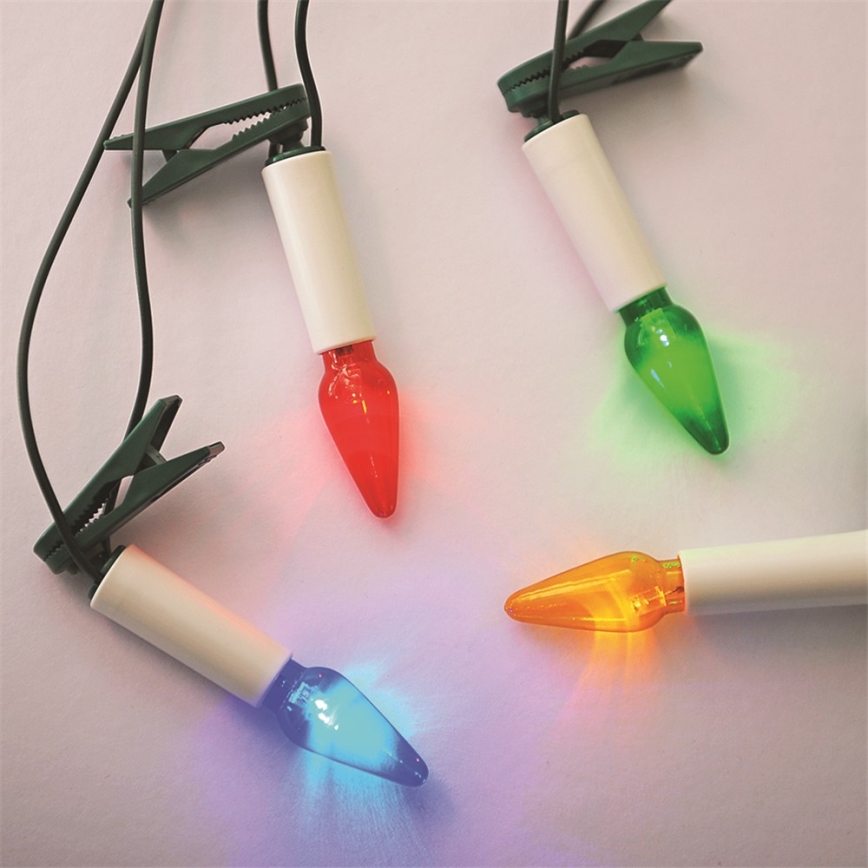 Kerst Lichtketting FELICIA 16xE10 13,5m meerdere kleuren gemaakt in Europa