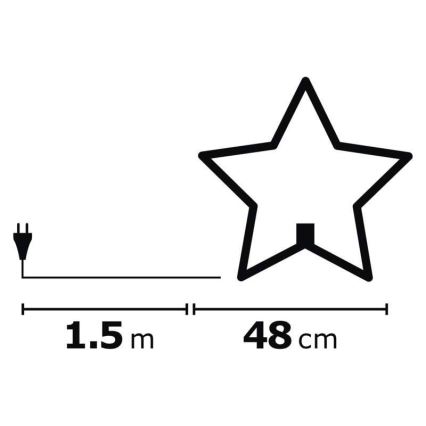 Kerstversiering 1xE14/230V grijs