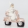 Kerstversiering 33 cm Kerstman met een motorfiets