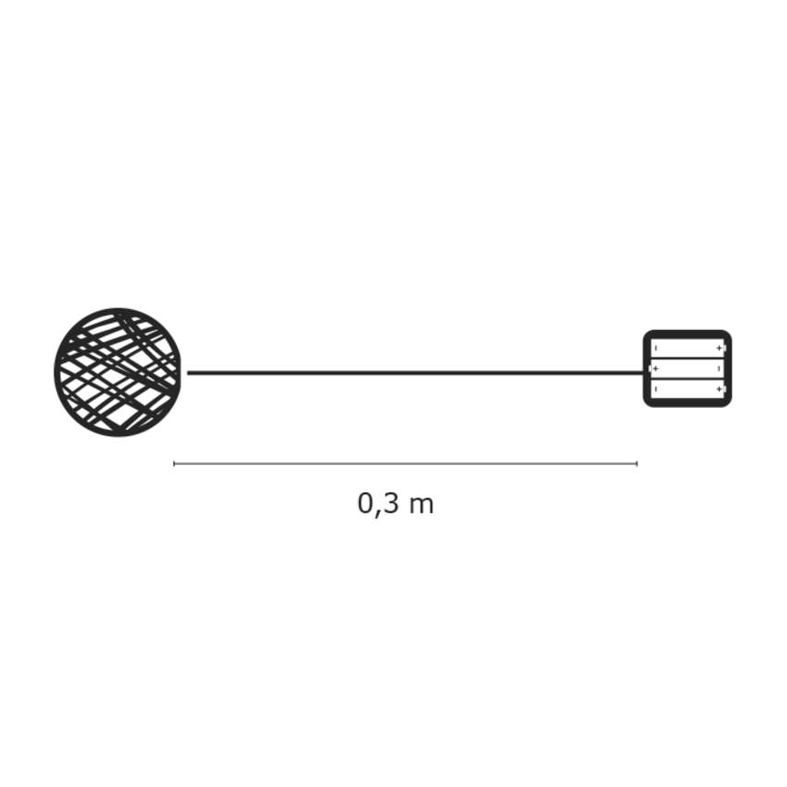 Kerstversiering binnen IP20 XMAS 20xLED/2W/4,5V