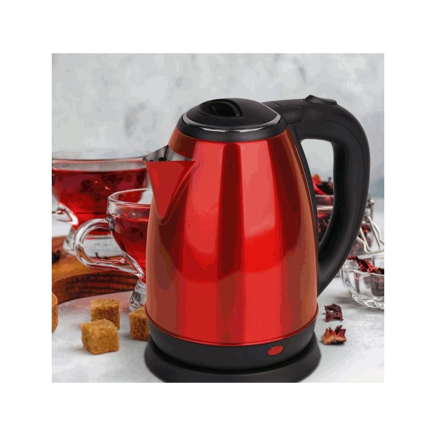 Ketel 1,8 l 1500W/230V roestvrij rood