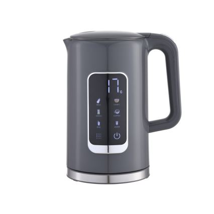 Ketel met LCD scherm 1,7 l 2200W/230V grijs + reisbeker 450 ml