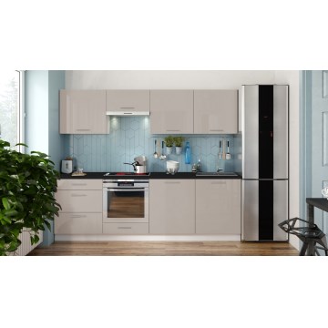 Keuken CELESTE 240 cm glanzend taupe