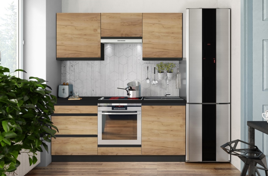 Keuken MARINA 180 cm in eikenhout