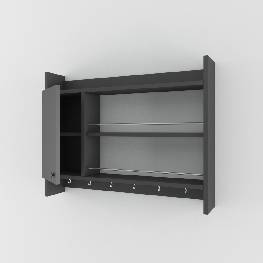 Keuken wandplank KNERR 65x85 cm antraciet