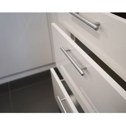 Keukenblok CELESTE 240 cm hoogglans wit