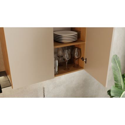 Keukenblok JOY 200 cm, notenkleur