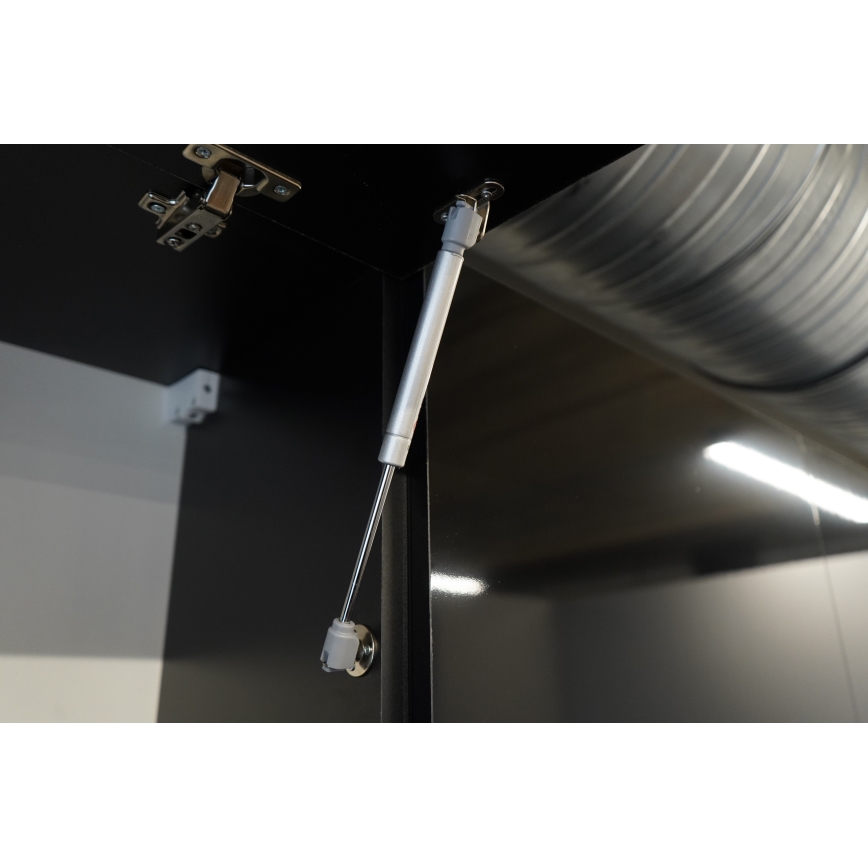 Keukenblok MARINA 180 cm craft eiken/glanzend zwart