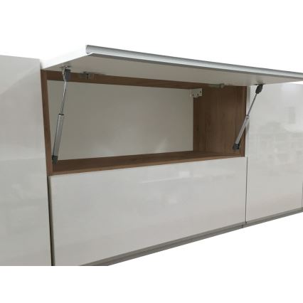 Keukenblok MARINA 240 cm craft eiken/hoogglans wit