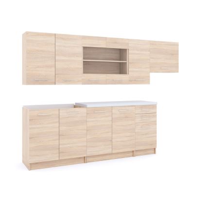 Keukenblok MARISA 260 cm Sonoma eiken