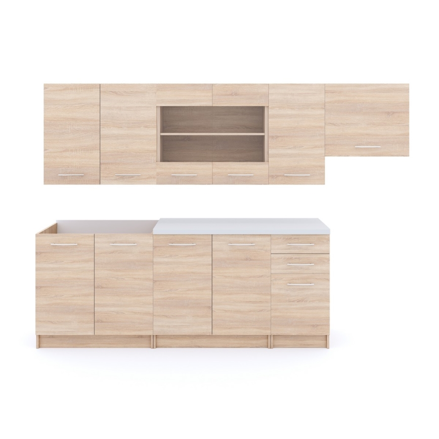 Keukenblok MARISA 260 cm Sonoma eiken