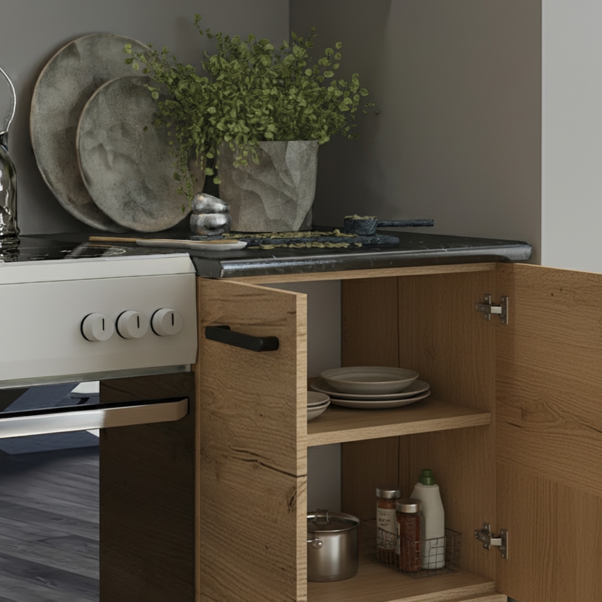 Keukenblok ROSALIA 240 cm eiken craft