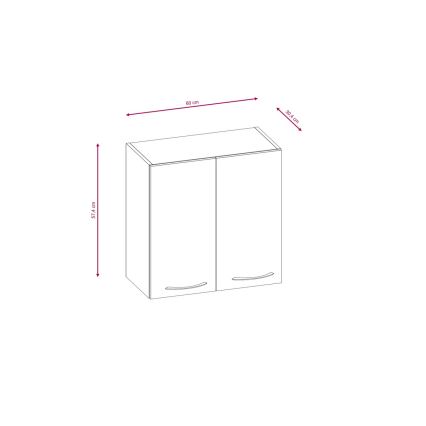 Keukenblok VALERIA 240 cm bruin/sonoma eiken