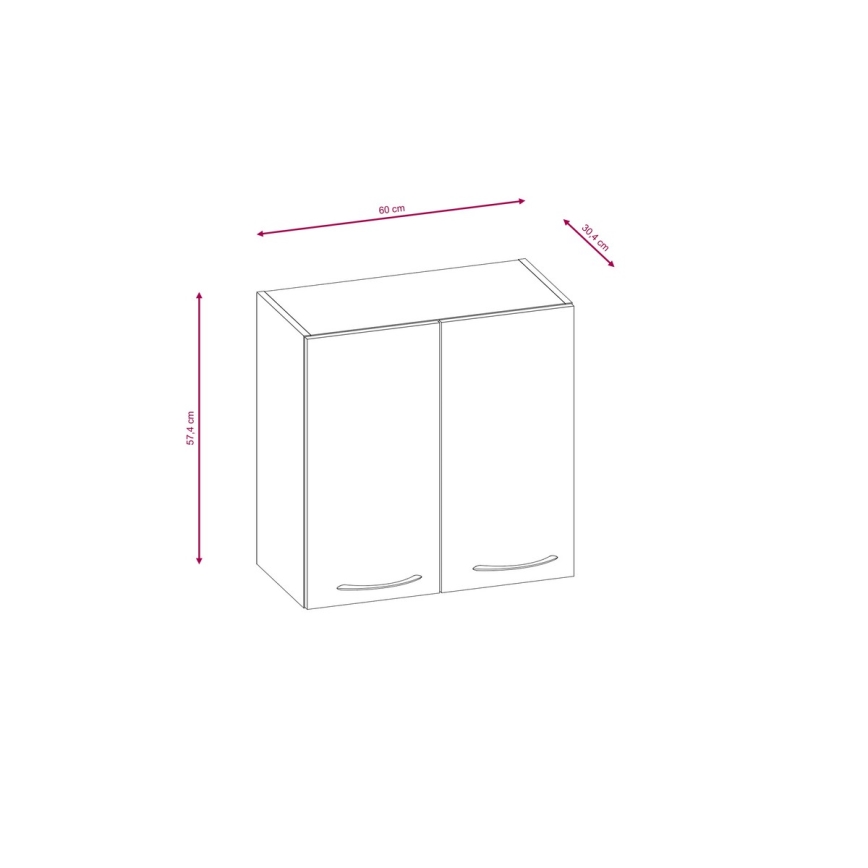 Keukenblok VALERIA 240 cm bruin/sonoma eiken