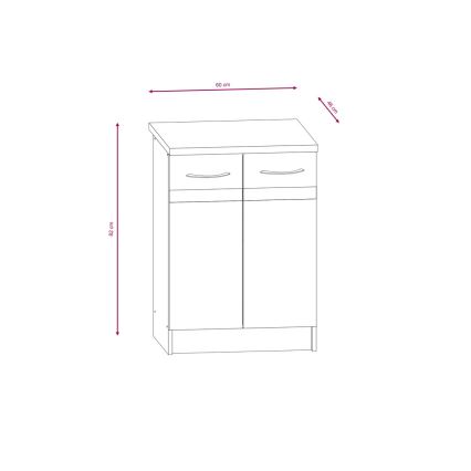 Keukenblok VALERIA 240 cm bruin/sonoma eiken