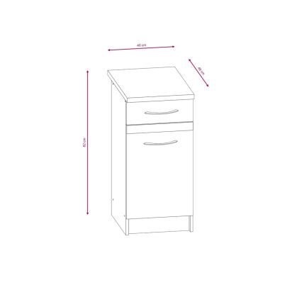 Keukenblok VALERIA 240 cm sonoma eik/bruin