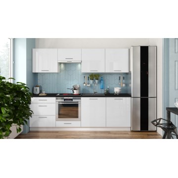 Keukeninrichting CELESTE 240 cm glanzend wit