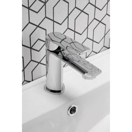 KFA Armatura 4422-815-00 - Kraan voor wastafel + afval met overloop AGAT 15,2 cm glanzend chroom