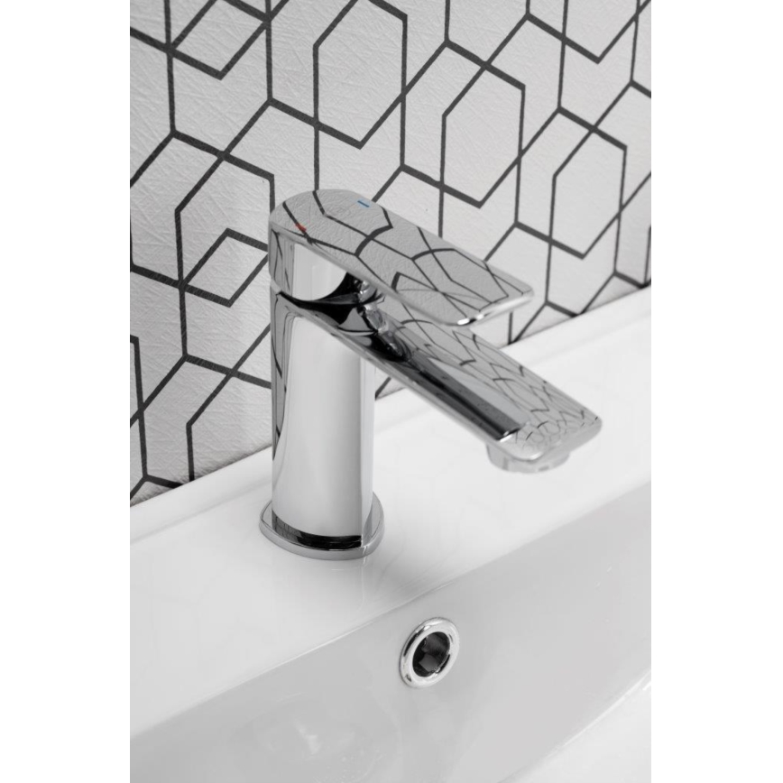KFA Armatura 4422-815-00 - Kraan voor wastafel + afval met overloop AGAT 15,2 cm glanzend chroom