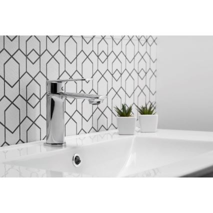 KFA Armatura 4422-815-00 - Robinet de lavabo + bonde avec trop-plein AGAT 15,2 cm chrome brillant
