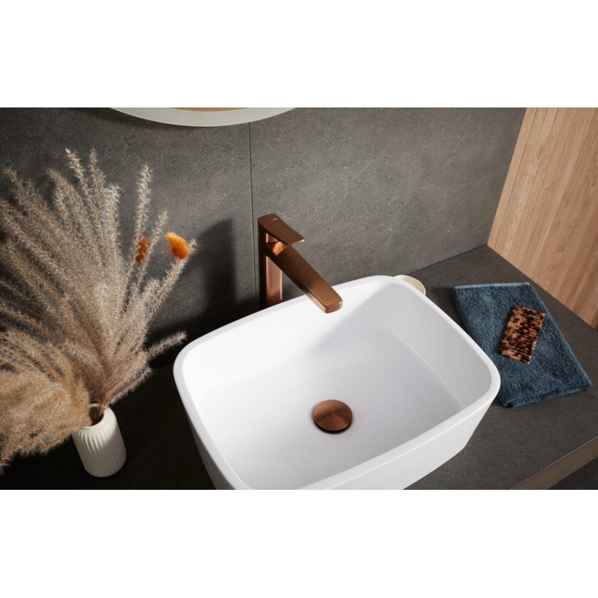KFA Armatura 4522-712-34 - Wastafelmengkraan + afvoer MALAGA 30,3 cm roségoud