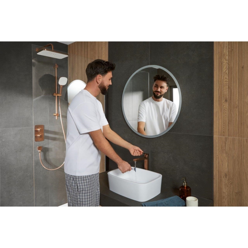 KFA Armatura 4522-712-34 - Wastafelmengkraan + afvoer MALAGA 30,3 cm roségoud