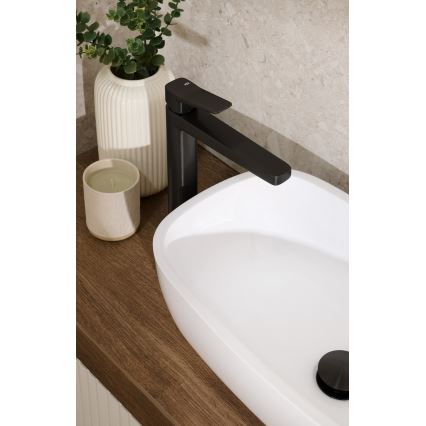 KFA Armatura 4522-712-81 - Wastafelkraan + uitloop MALAGA 30,3 cm zwart