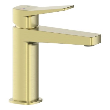 KFA Armatura 4522-815-31 - Wastafelmengkraan + waste MALAGA 15,9 cm geborsteld goud