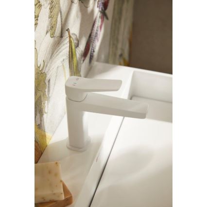 KFA Armatura 4522-815-44 - Wastafelmengkraan + uitloop MALAGA 15,9 cm wit