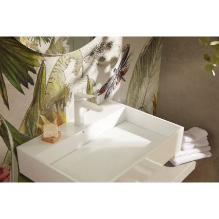 KFA Armatura 4522-815-44 - Wastafelmengkraan + uitloop MALAGA 15,9 cm wit