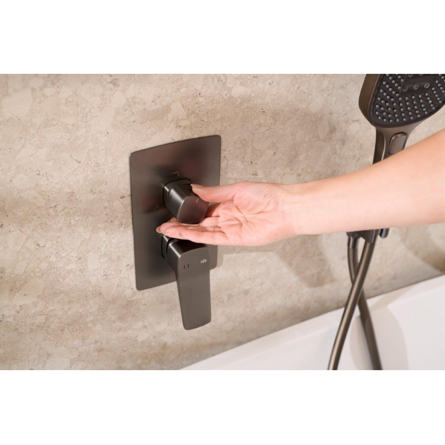 KFA Armatura 4529-301-61 - Ensemble de douche avec mitigeur encastré MALAGA gris métallisé