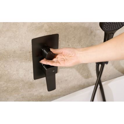 KFA Armatura 4529-301-81 - Ensemble de douche avec mitigeur encastré MALAGA noir