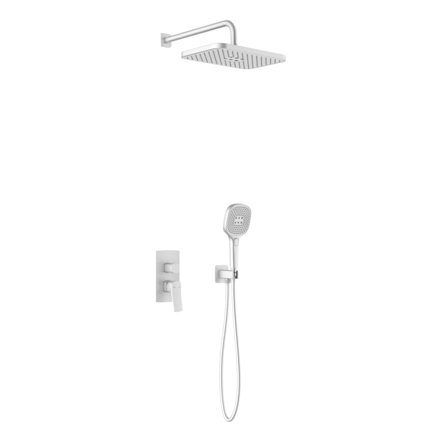 KFA Armatura 4529-501-44 - Ensemble de douche avec mitigeur encastré MALAGA blanc