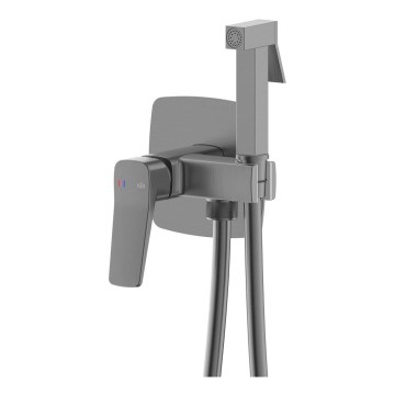 KFA Armatura 4529-512-61 - Bidetmengkraan met handdouche voor inbouwinstallatie MALAGA metallicgrijs