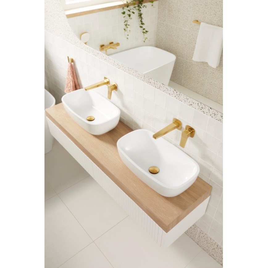 KFA Armatura 4529-810-31 - Mitigeur de lavabo pour installation encastrée MALAGA, finition or brossé