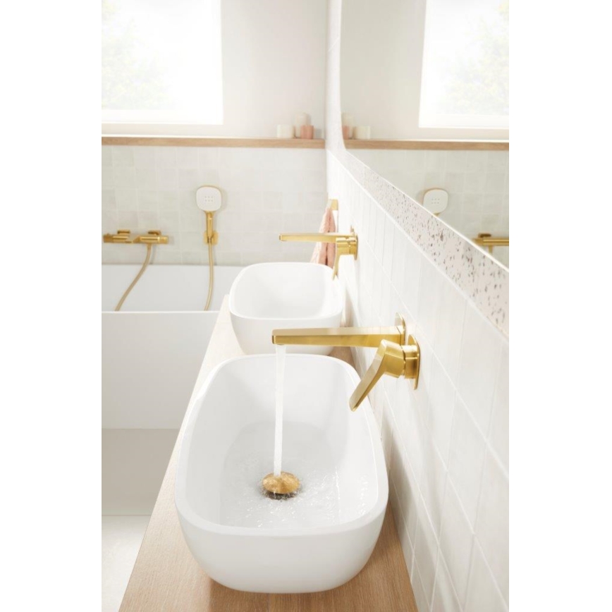 KFA Armatura 4529-810-31 - Mitigeur de lavabo pour installation encastrée MALAGA, finition or brossé