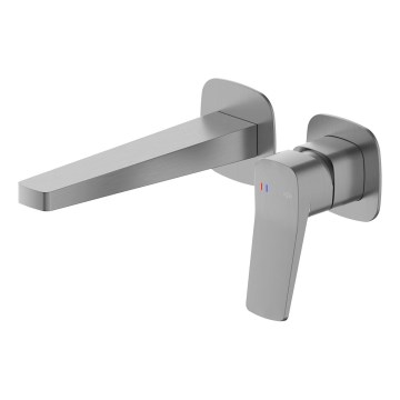 KFA Armatura 4529-810-61 - Wastafelmengkraan voor inbouwmontage MALAGA metallic grijs