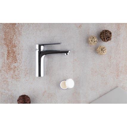 KFA Armatura 5022-815-00 - Kraan voor wastafel + afval met overloop TANZANIT 15,4 cm glanzend chroom
