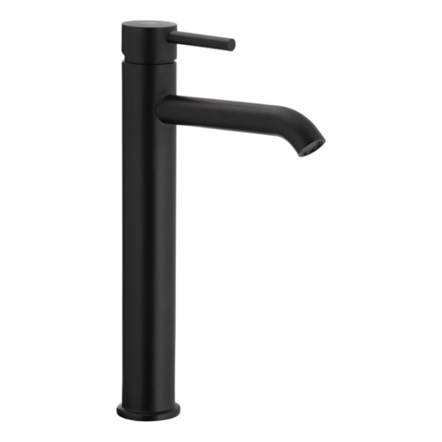 KFA Armatura 5032-612-81 - Kraan voor wastafel + afval met overloop MOZA 33 cm mat zwart