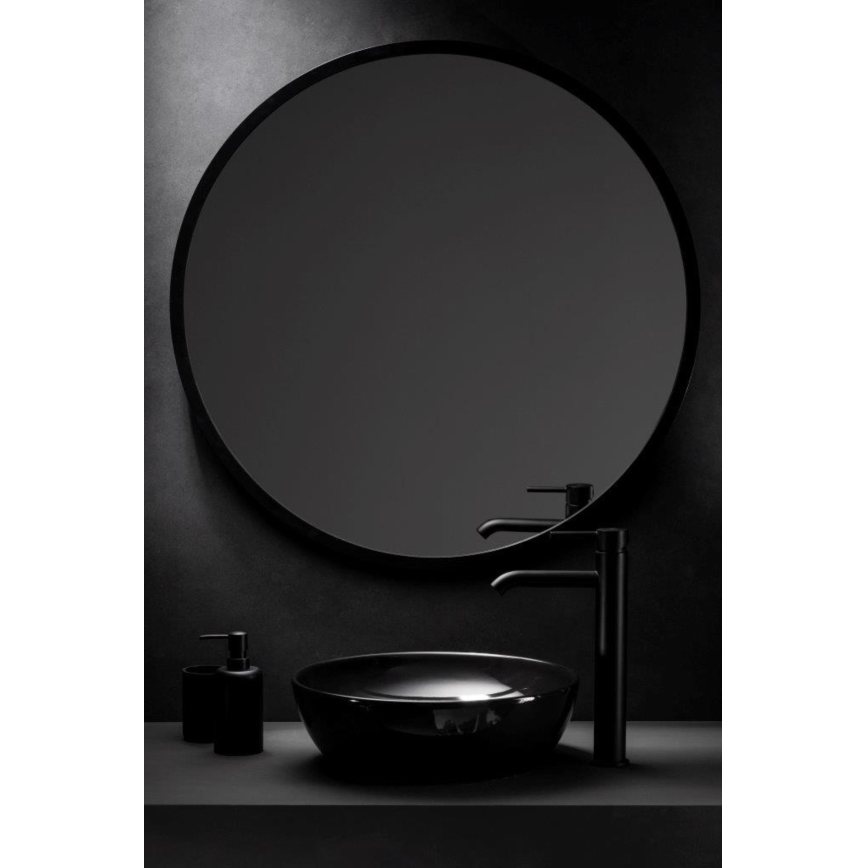 KFA Armatura 5032-612-81 - Kraan voor wastafel + afval met overloop MOZA 33 cm mat zwart
