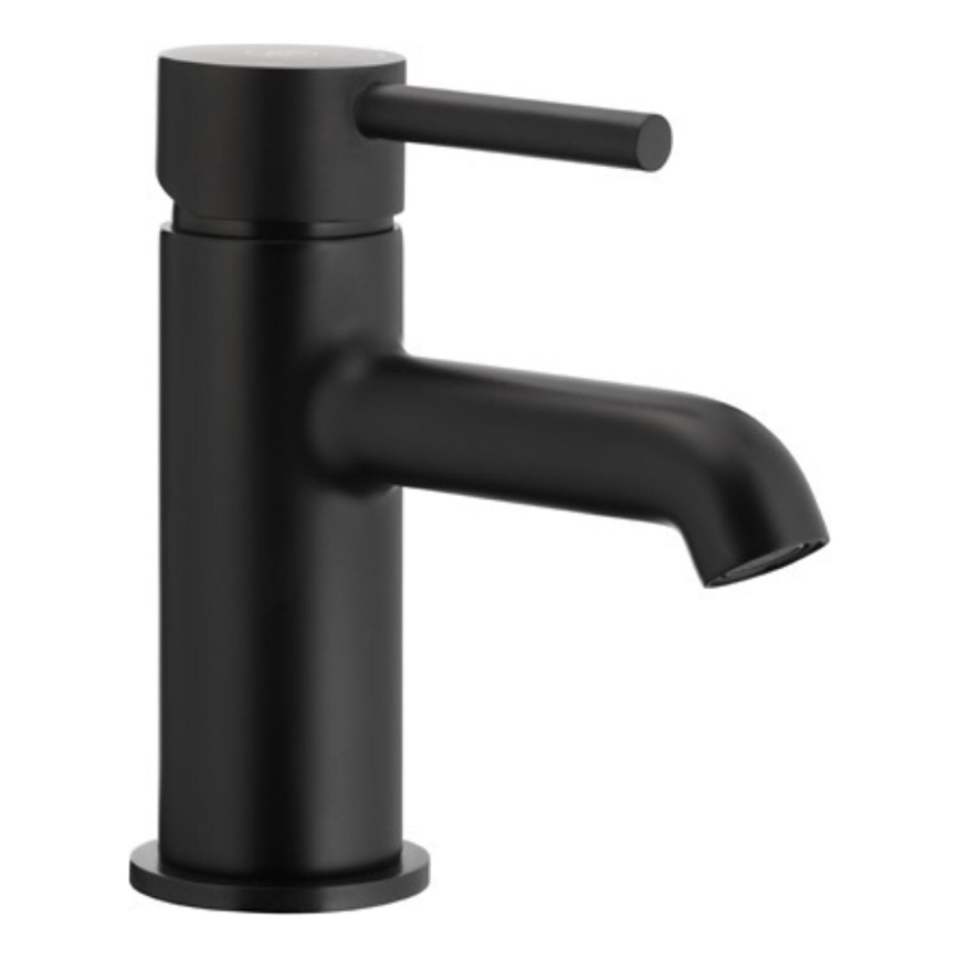 KFA Armatura 5032-815-81 - Kraan voor wastafel + afval met overloop MOZA 15,2 cm mat zwart
