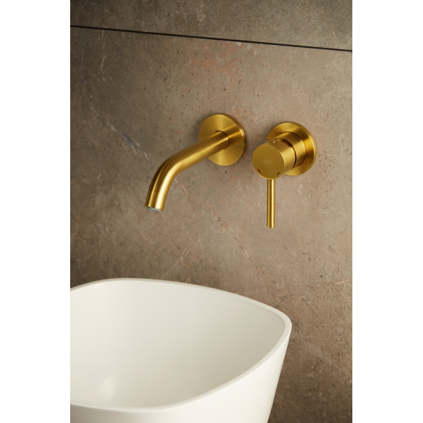 KFA Armatura 5039-810-31 - Wastafelkraan voor inbouwmontage MOZA Grond goud