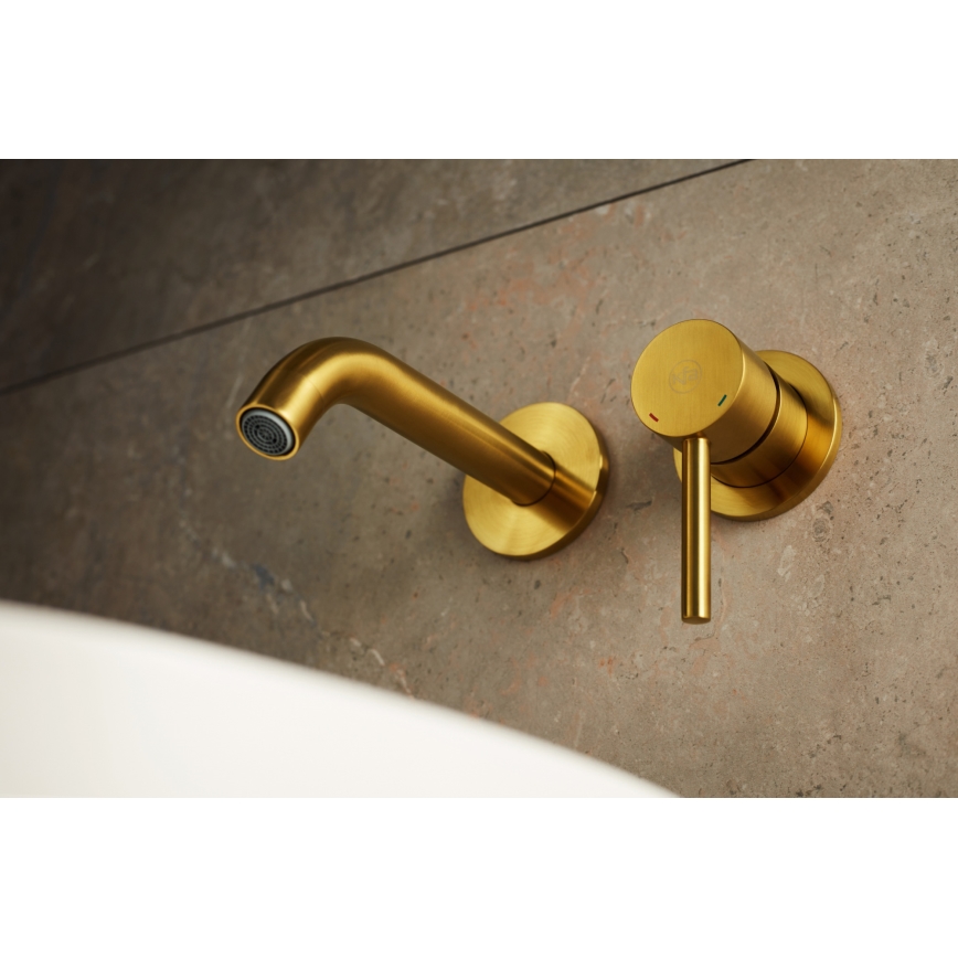 KFA Armatura 5039-810-31 - Wastafelkraan voor inbouwmontage MOZA Grond goud