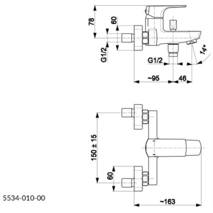 KFA Armatura 5534-010-00 - Badkraan MOKAIT glanzend chroom