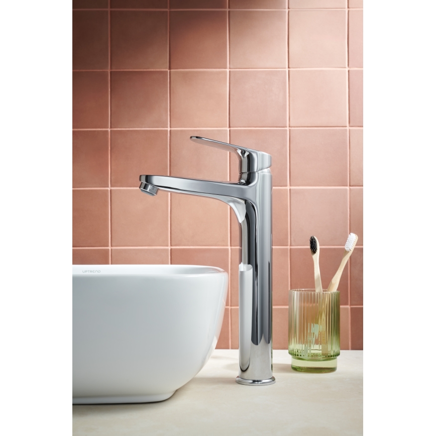KFA Armatura 5552-712-00 - Kraan voor wastafel + afval met overloop OTAVA 30,2 cm glanzend chroom