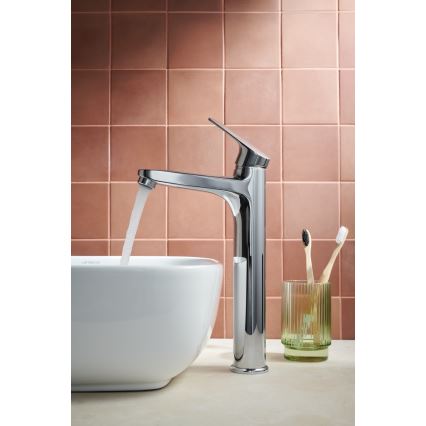 KFA Armatura 5552-712-00 - Kraan voor wastafel + afval met overloop OTAVA 30,2 cm glanzend chroom