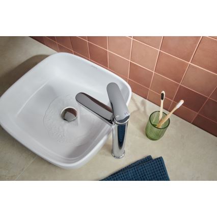 KFA Armatura 5552-712-00 - Kraan voor wastafel + afval met overloop OTAVA 30,2 cm glanzend chroom