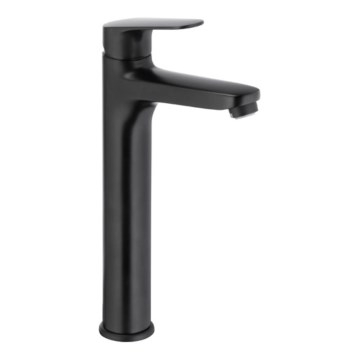 KFA Armatura 5552-712-81 - Kraan voor wastafel + afval met overloop OTAVA 30,2 cm mat zwart